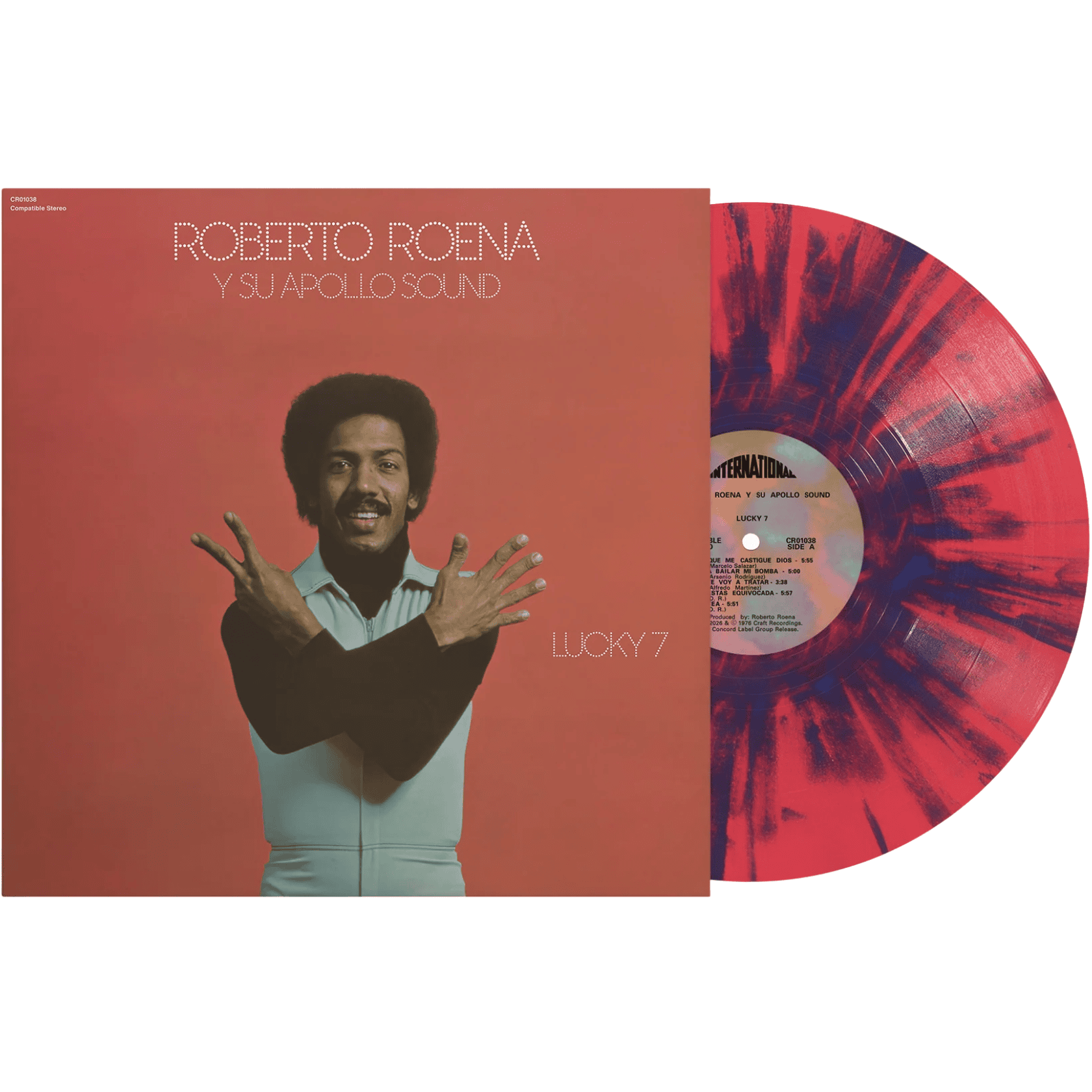 ROBERTO ROENA Y SU APOLLO SOUND LUCKY 7 CANDELA ROJA Y AZUL LP FANIA EXCLUSIVO