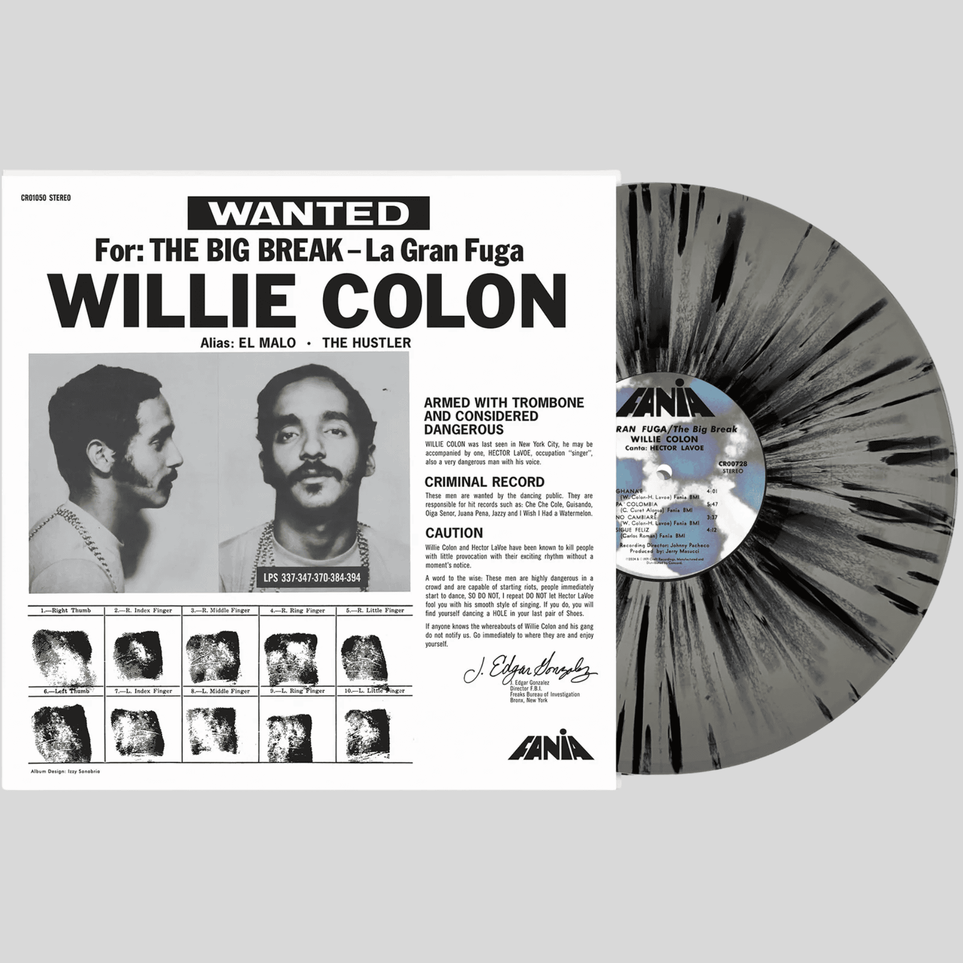 Willie Colón - The Big Break La Gran Fuga (LP Black Burst Splatter